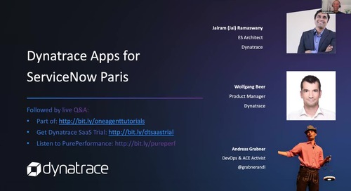 Performance Clinic: Dynatrace Apps for ServiceNow Paris