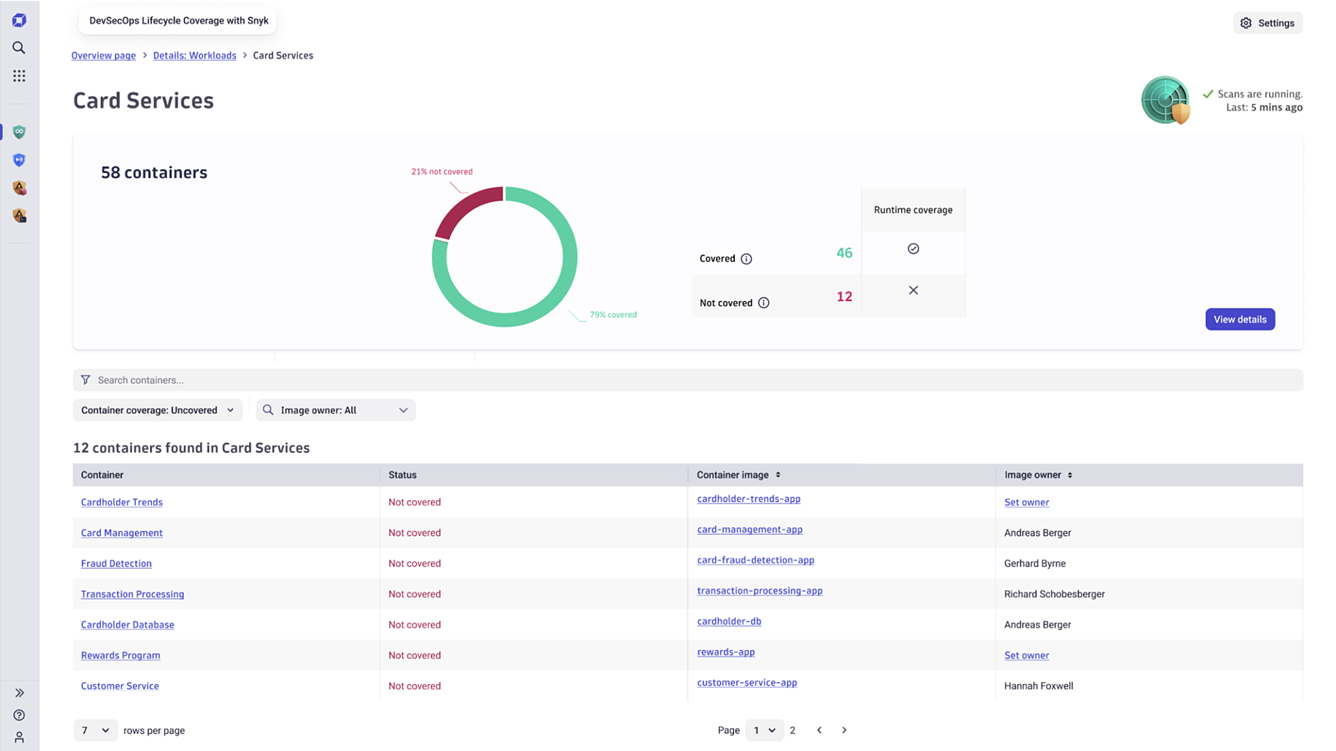 Product Screenshot card services