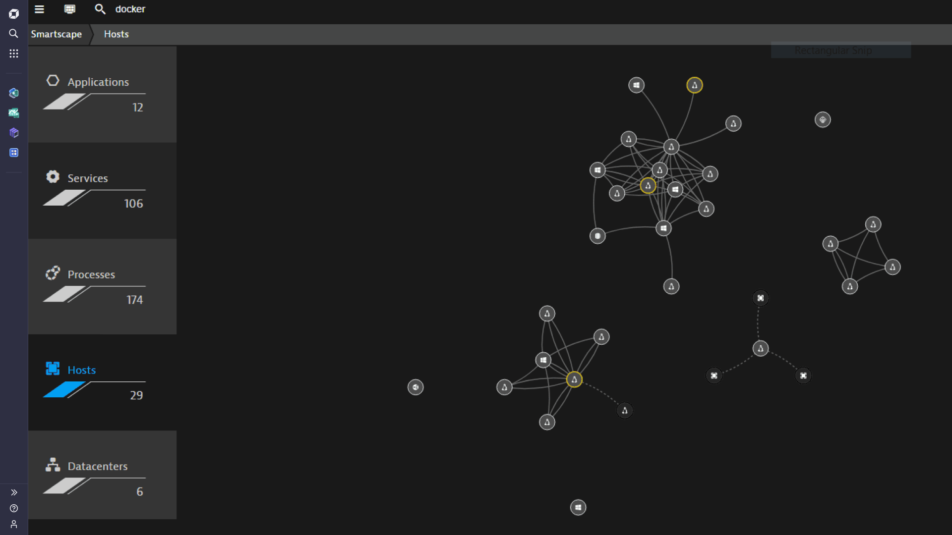 Smartscape Docker hosts Dynatrace screenshot